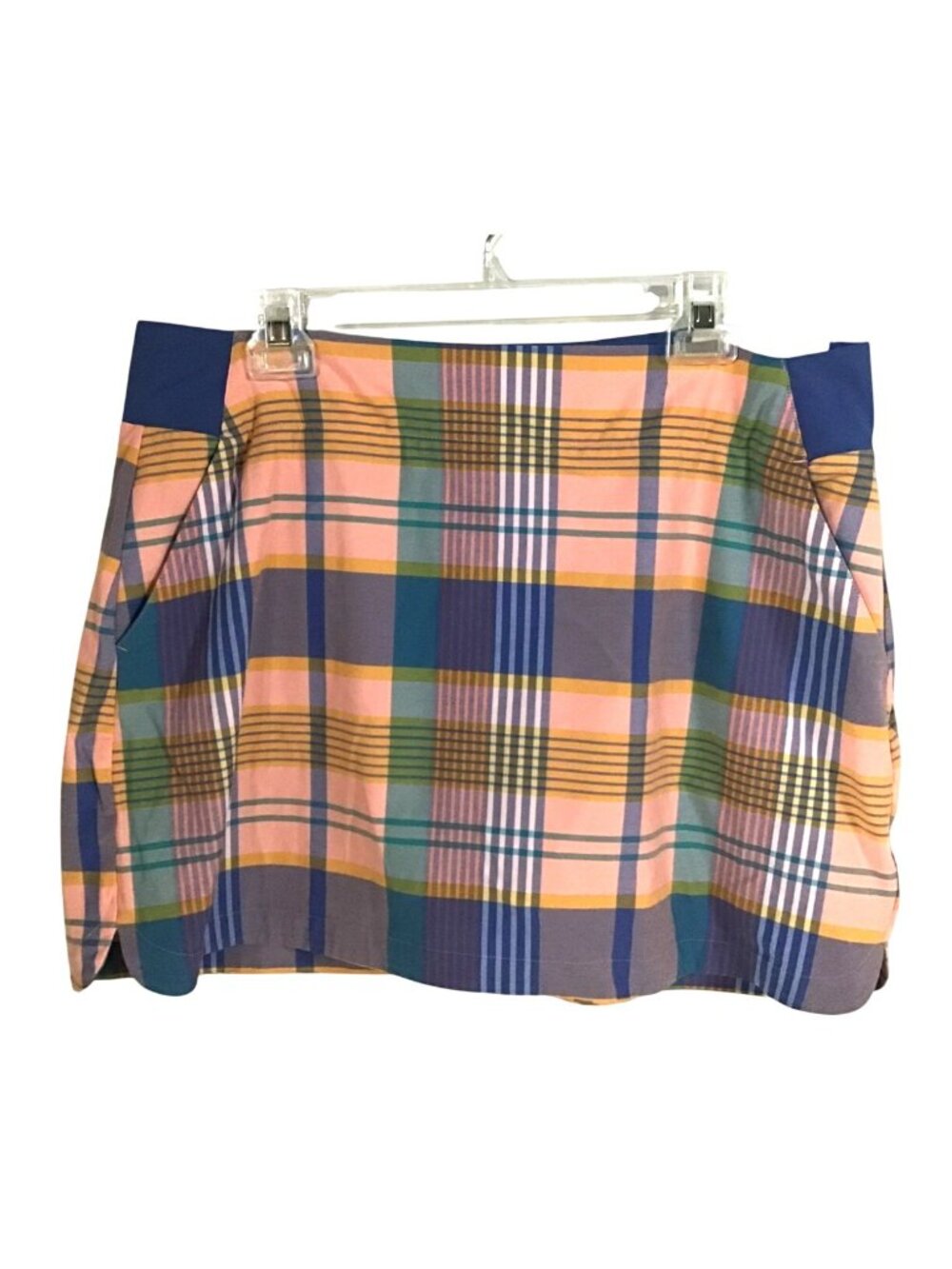 Walter Hagen Women's Performance 11 Lightweight Modern Madras Golf Skort XXL